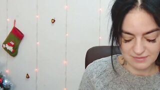 Dark haired amateur Ukrainian babe on webcam