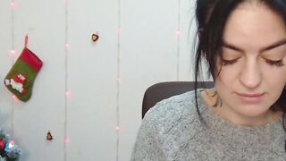 Dark haired amateur Ukrainian babe on webcam