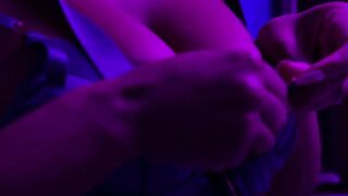 August Skye gets Bombshell into purple panties for a huge fan