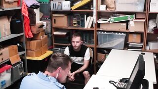 Tatted young perp Penetrated by a horny cop till he cums