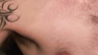 Hairy amateur jerks off after an interview and orgasms solo