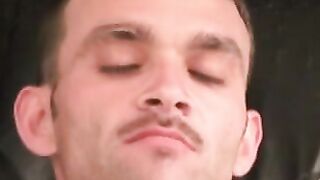 Hairy amateur jerks off after an interview and orgasms solo