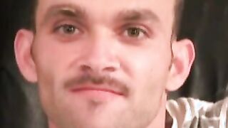 Hairy amateur jerks off after an interview and orgasms solo