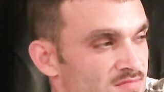 Hairy amateur jerks off after an interview and orgasms solo