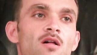 Hairy amateur jerks off after an interview and orgasms solo