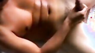 Young amateur stud showers himself and strokes his hard cock