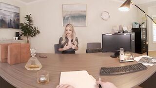 Blonde Bombshell Harmony Rivers fucks you to make a stunning impression on her job interview!!