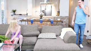 Chloe Foster fucking inside the couch with her slim