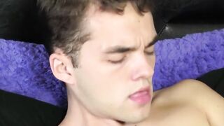 Talked with twink Marcus Streams toys his butt and jerks off