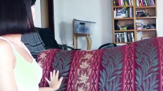 Adolescent stepdaughter was caught by a young stepmother masturbating
