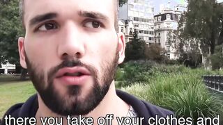 After a blowjob a bearded beginner enjoys raw drilling