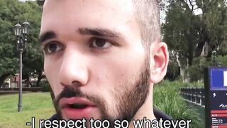 After a blowjob a bearded beginner enjoys raw drilling