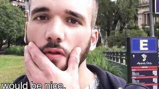 After a blowjob a bearded beginner enjoys raw drilling