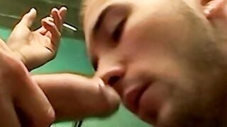 Smoking twink explores taboo desires releasing all his cum