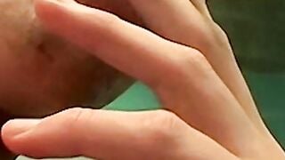 Smoking twink explores taboo desires releasing all his cum
