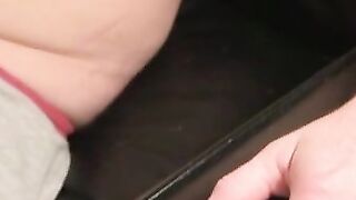 Hairy old man shoots jizz after wanking cock solo