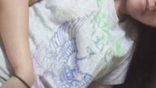 Japanese whore masturbates and doesnt know about a voyeur