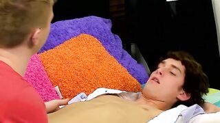Anally dicked twink gets a warm and fluffy facial