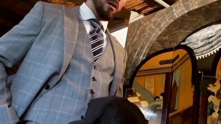 Executive analfucks gay after having his big cock sucked