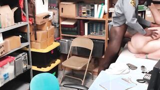 Hot tatted crook enjoys hot and sloppy blowjob from BBC cop
