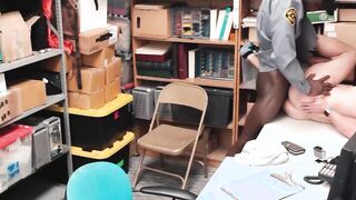 Hot tatted crook enjoys hot and sloppy blowjob from BBC cop