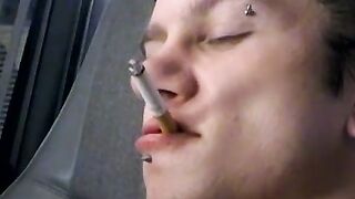 Alluring twink Ian Madrox blows butt while rubbing his shaft