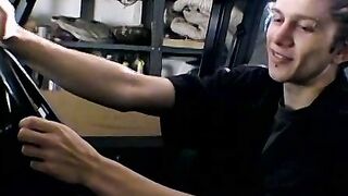 Alluring twink Ian Madrox blows butt while rubbing his shaft
