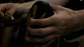 Alluring twink Ian Madrox blows butt while rubbing his shaft