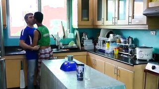 Mature daddy fingers young Asian ass and slides his cock in