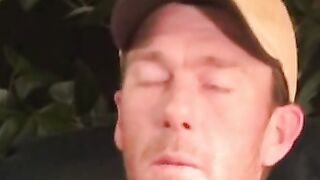 Mature amateur gay strips after an interview and jerks off