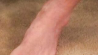 Mature amateur gay strips after an interview and jerks off