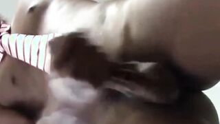 Young Japanese jerking off and climaxing at the office