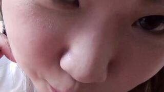 Cock riding Japanese babe filmed in homemade POV