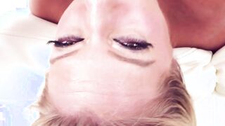 Cum eating blonde Candice Dare destroyed by sloppy blowjob
