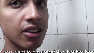 Inked young Latino jock sucking dick before bareback fucking