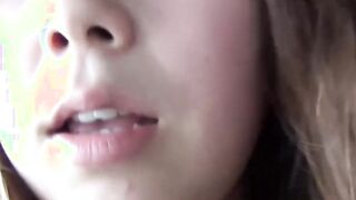 Young Japanese vixen sucking cock and POV cumshot