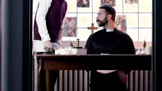 Sacred sexual punishment for horny teen sinner in church