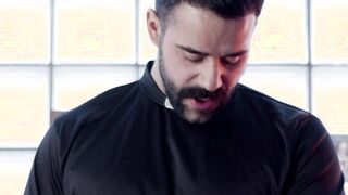 Sacred sexual punishment for horny teen sinner in church