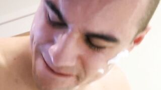 Hung daddy treats stepson with cock during his first shave