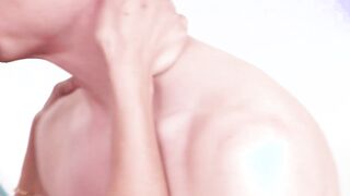 Watching stepmom taking a shower made my dick rock hard