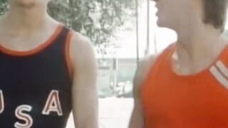 Nononsense foursome gay athlete sans protection fuck fest