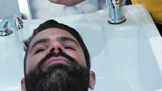Suit and tie man comes for massage but ends up analrailed