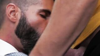 Suit and tie man comes for massage but ends up analrailed