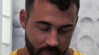 Suit and tie man comes for massage but ends up analrailed