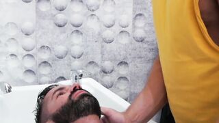 Suit and tie man comes for massage but ends up analrailed