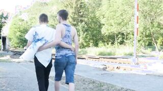 Attractive twink Taylor Mason raw barebacks BF Ollie Barn