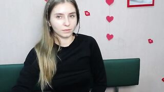 Blonde flashing ass in red thong on webcam show