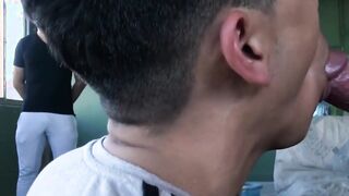 Gay banging for a macho Latino straighty for the first time