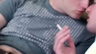 Smoking Twinks pleasureÂ of jerking off and throatfucking