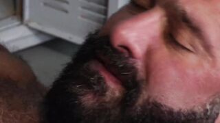 Handsome stud Kyle Hart smelling jock straps while jerking off his horny cock